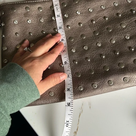 Olivia Miller Studded Clutch - Brown - Picture 5 of 5